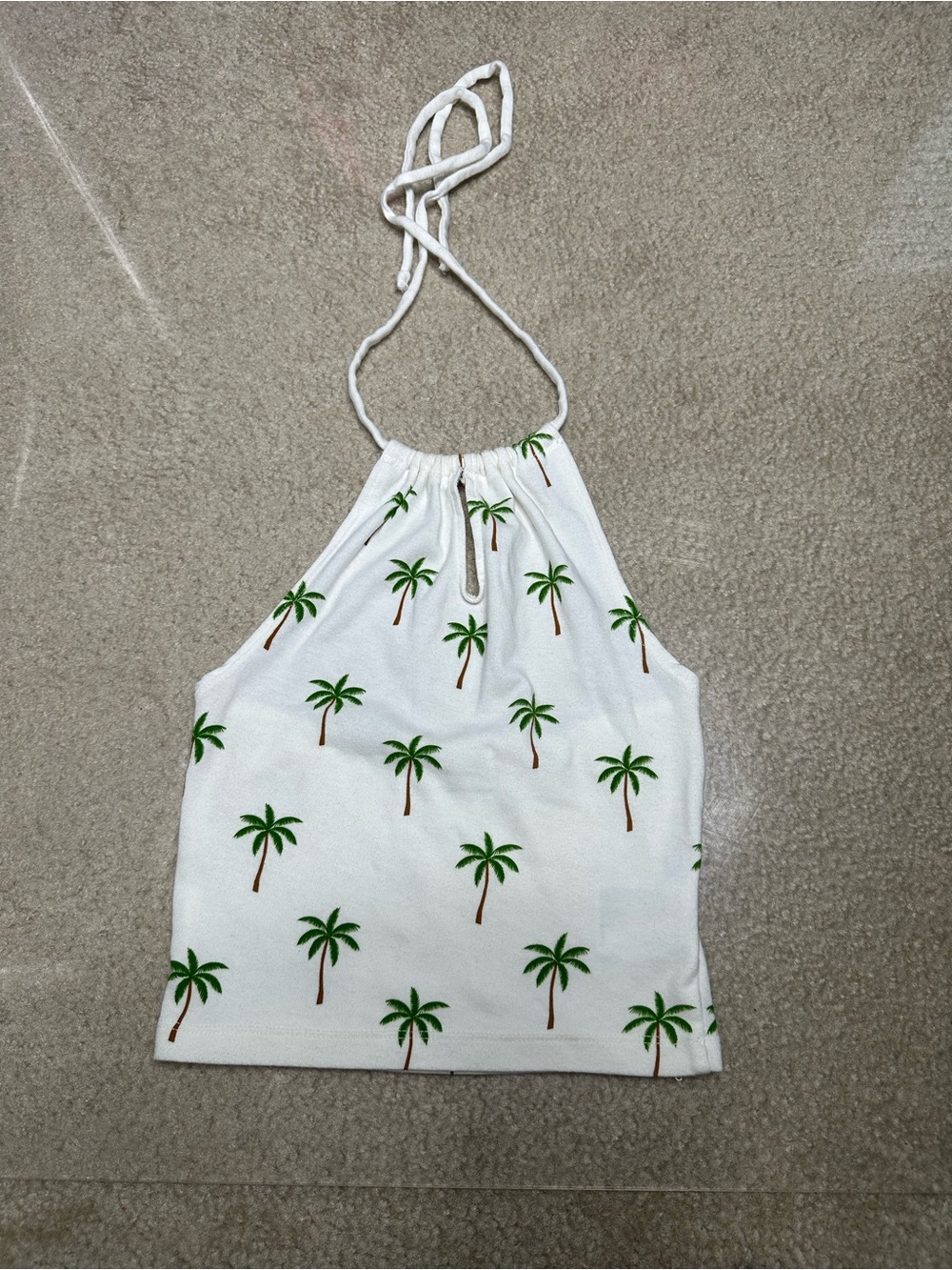 TRULY MADLY DEEP LOS ANGELES PALM TREE PRINT HALTER TOP TODDLER GIRL SZ M